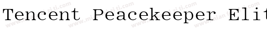 Tencent Peacekeeper Elite Light字体转换